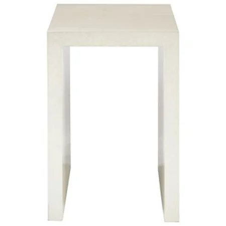 End table in Crushed Pearl Finish
